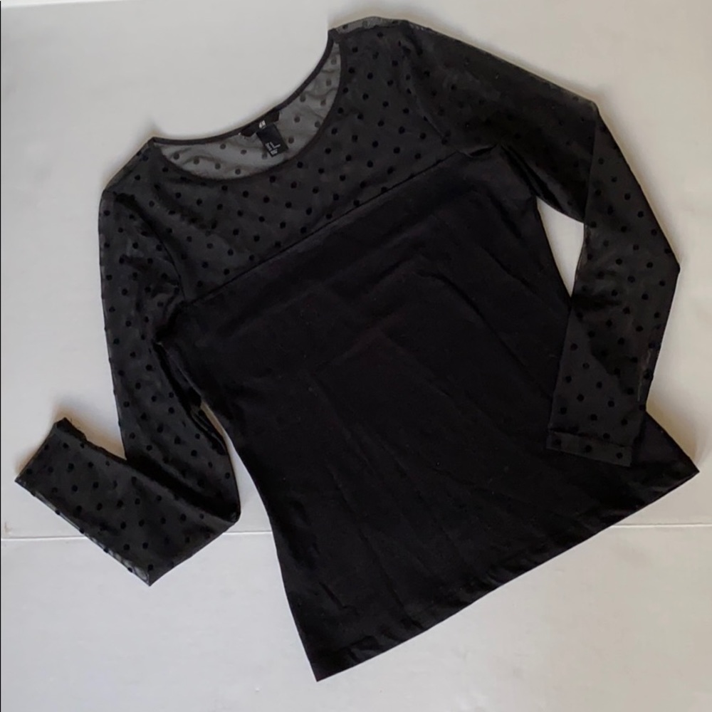 H & M Black Top Size M